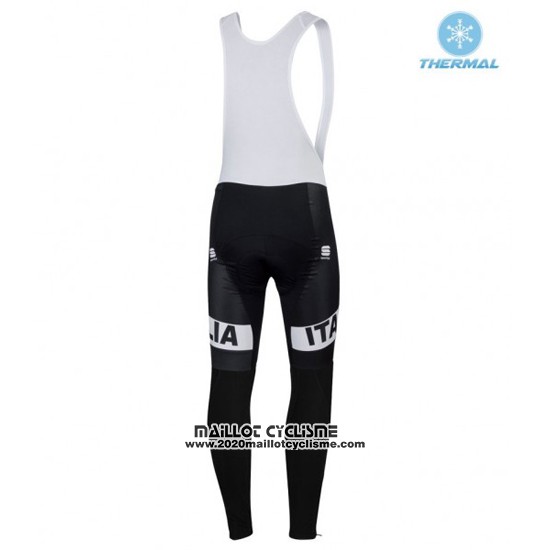2016 Maillot Ciclismo IAM Blanc et Noir Manches Longues et Cuissard